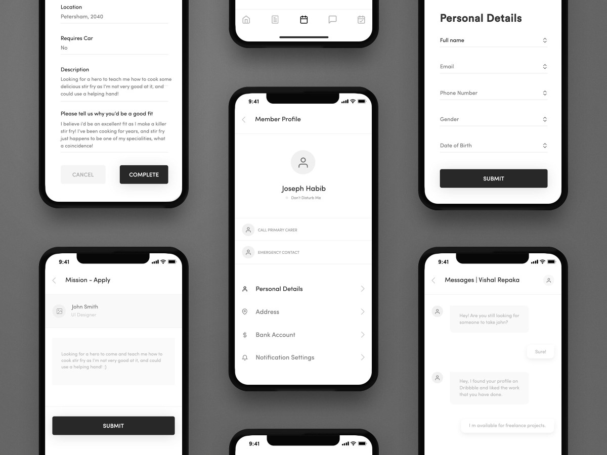 Mobile App Wireframe