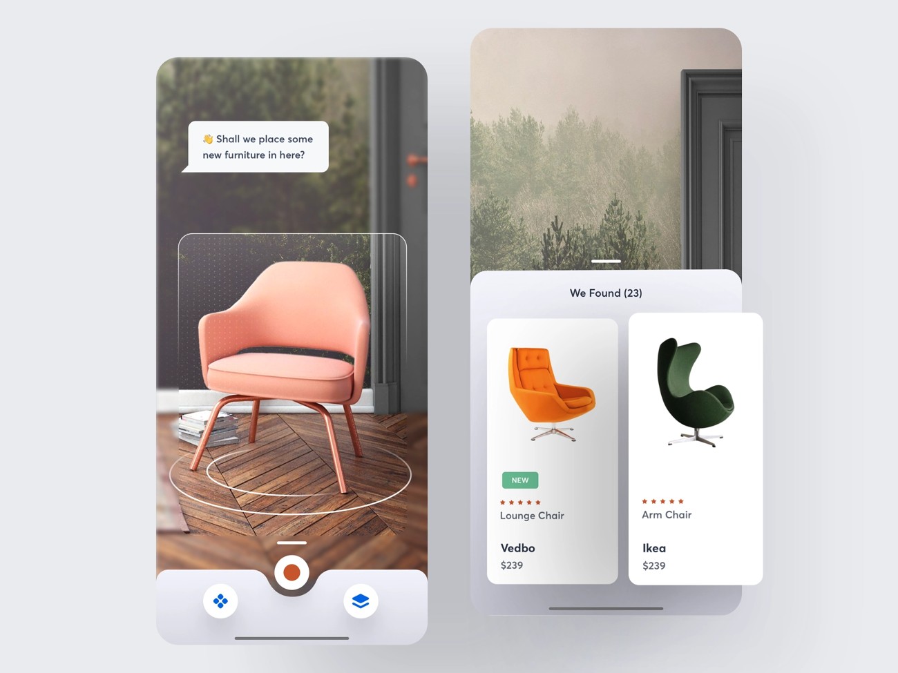 Augmented reality furniture application