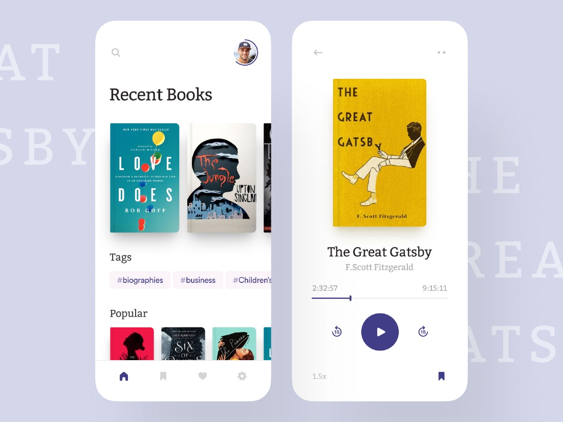 Audiobook App Concept UI