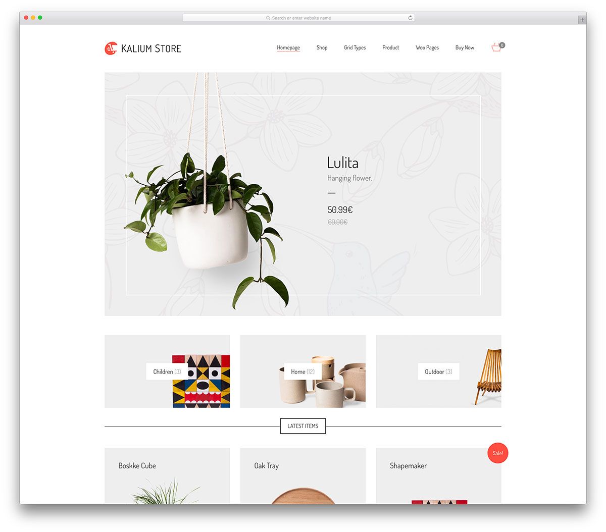 Clean ecommerce website design