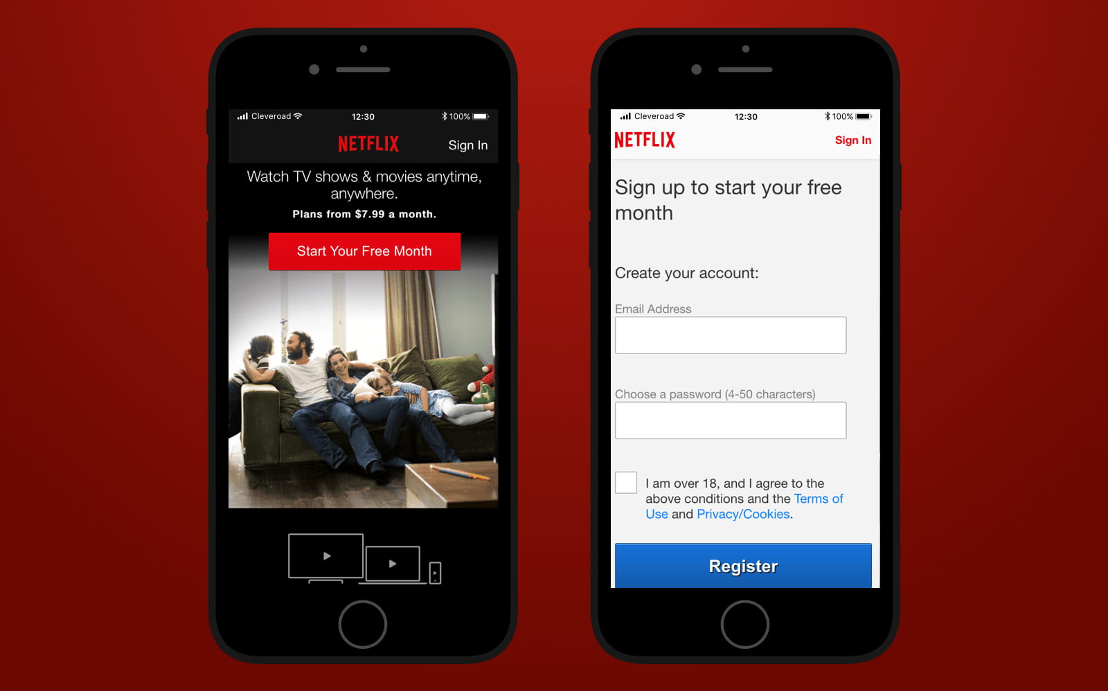 Netflix in-app payment