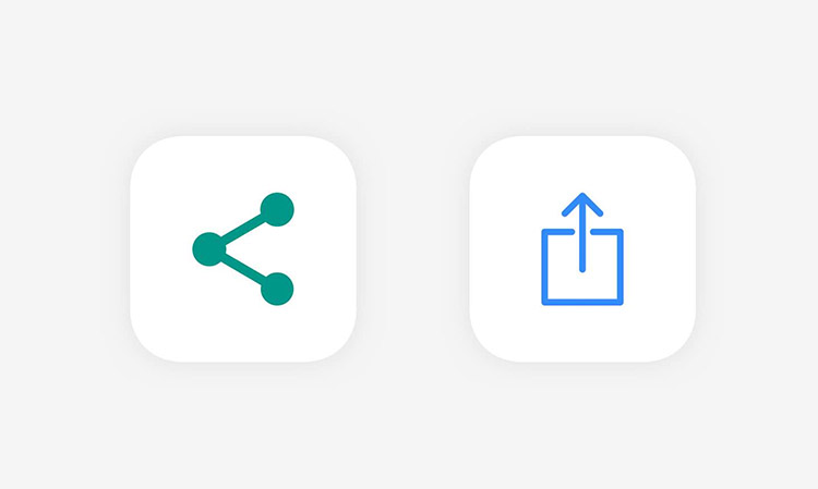 iOS share vs Android share