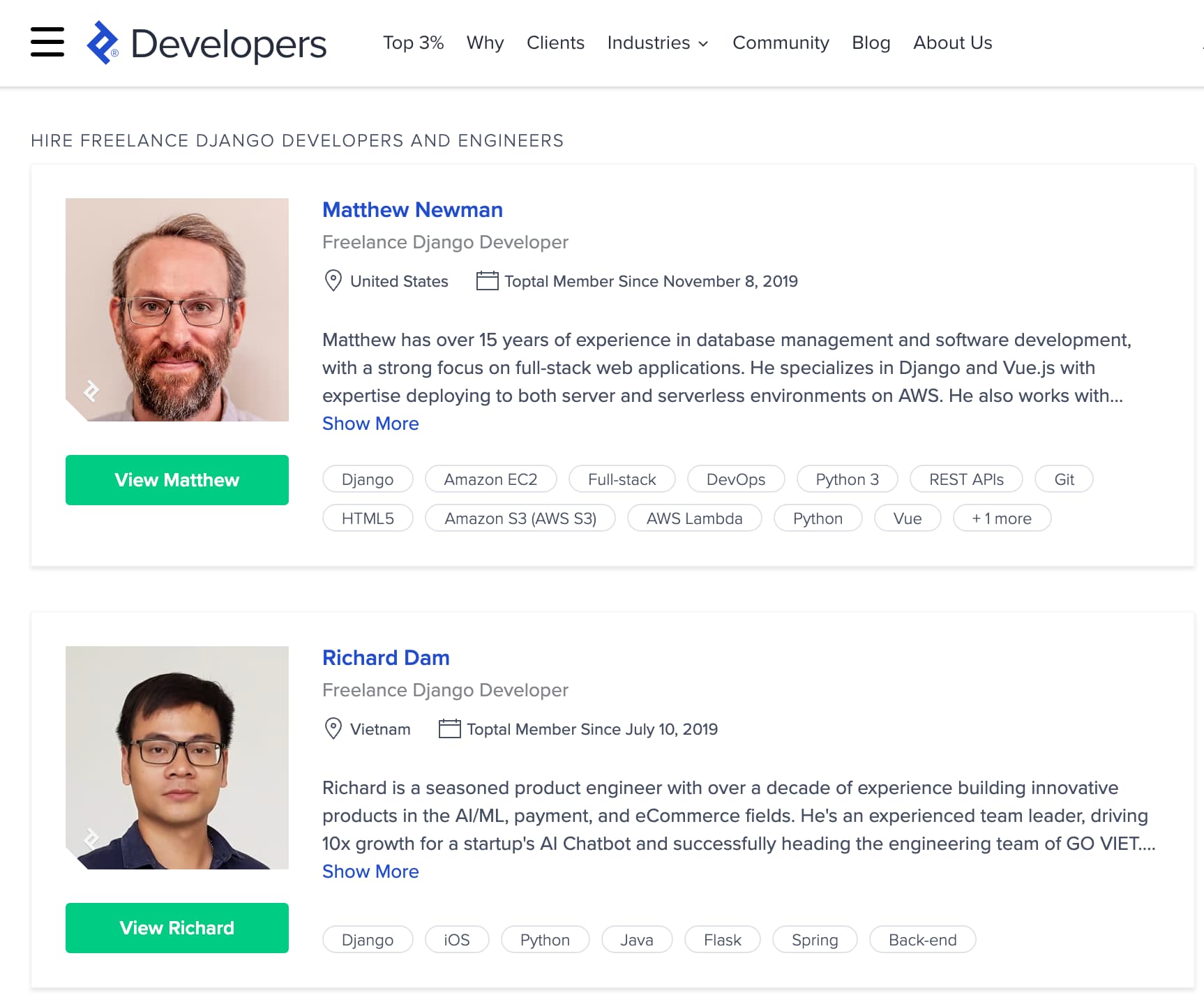 Hiring developers on freelance platforms