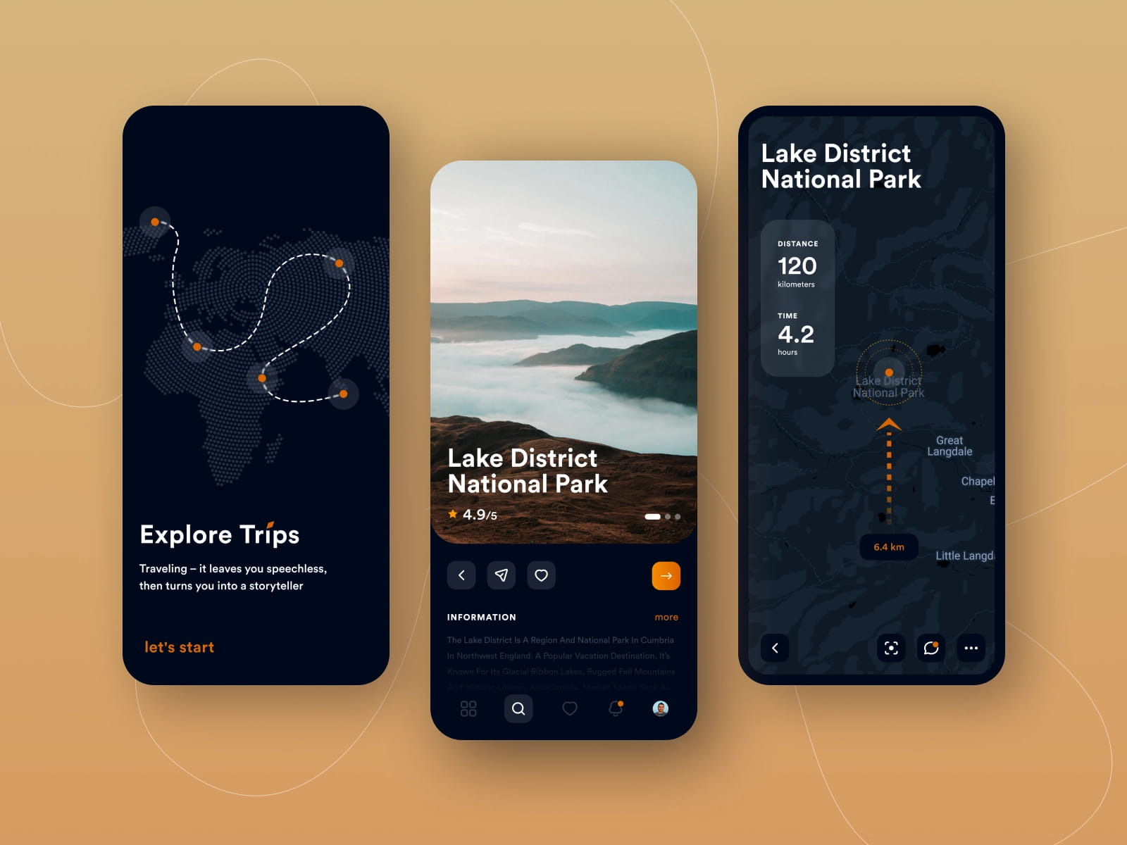 Trip planner app concept