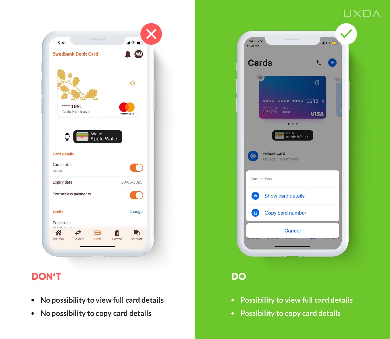 Good UX Design for Financial App Example]