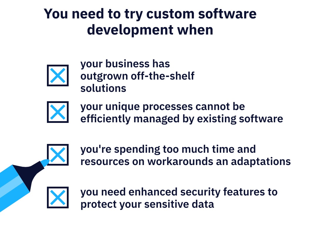 When do you need to try custom software development