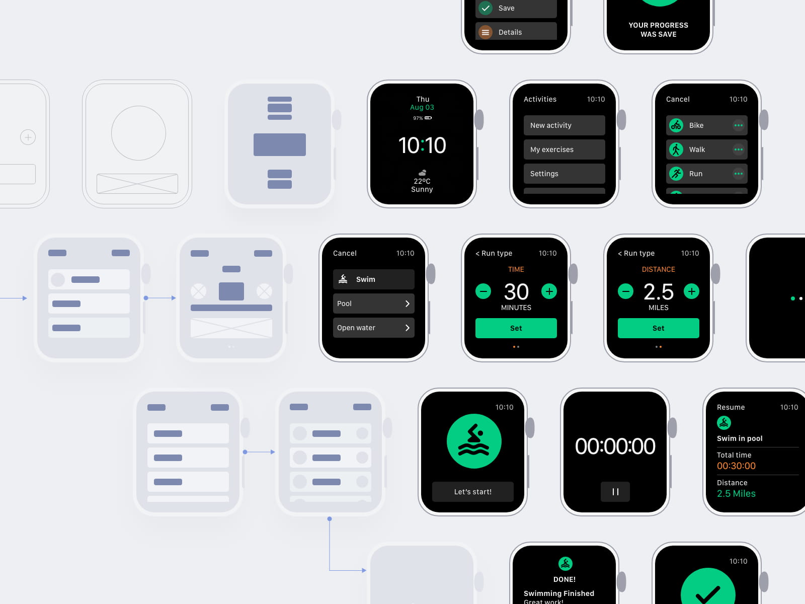 Wearable app tracking activities