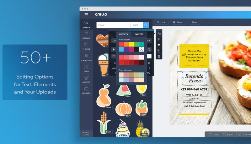 Crello online editor