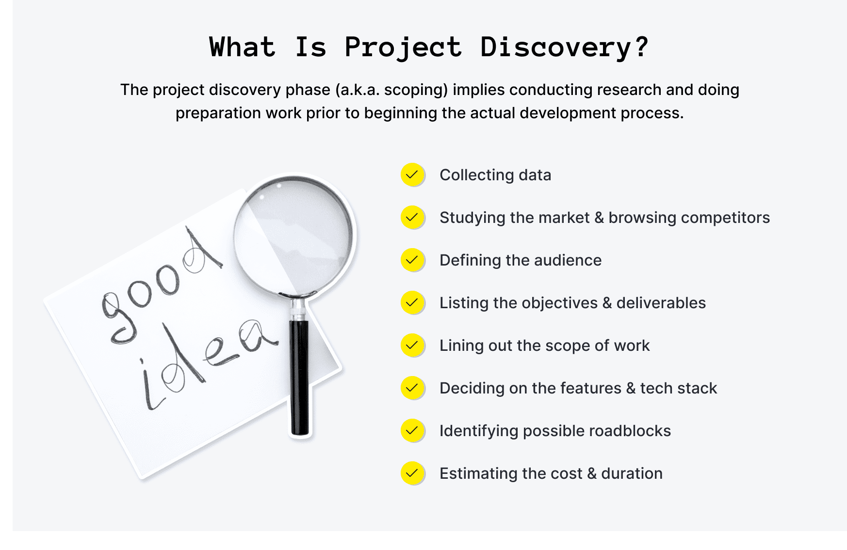 What is project discovery in software development