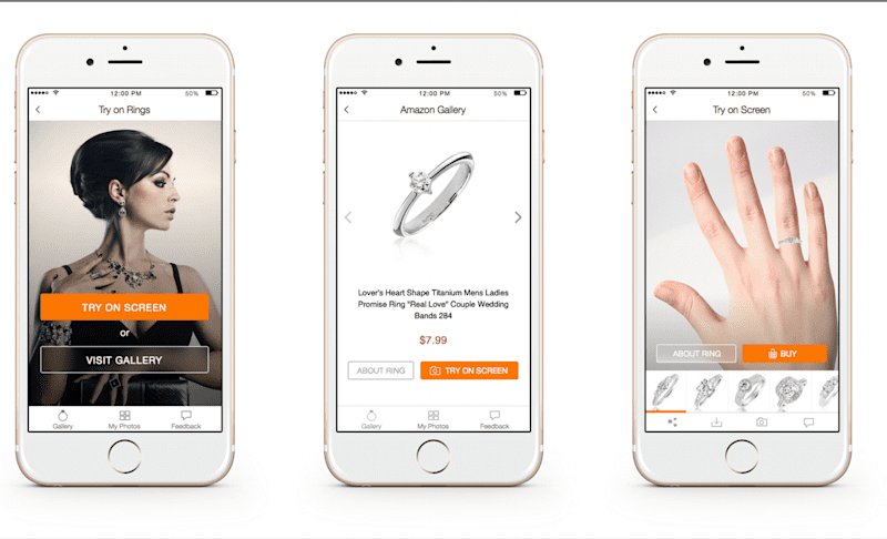 Virtual Jewelry try-on AR app idea